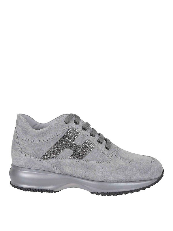 HOGAN: Chaussures de sport - Baskets - Gris Foncé