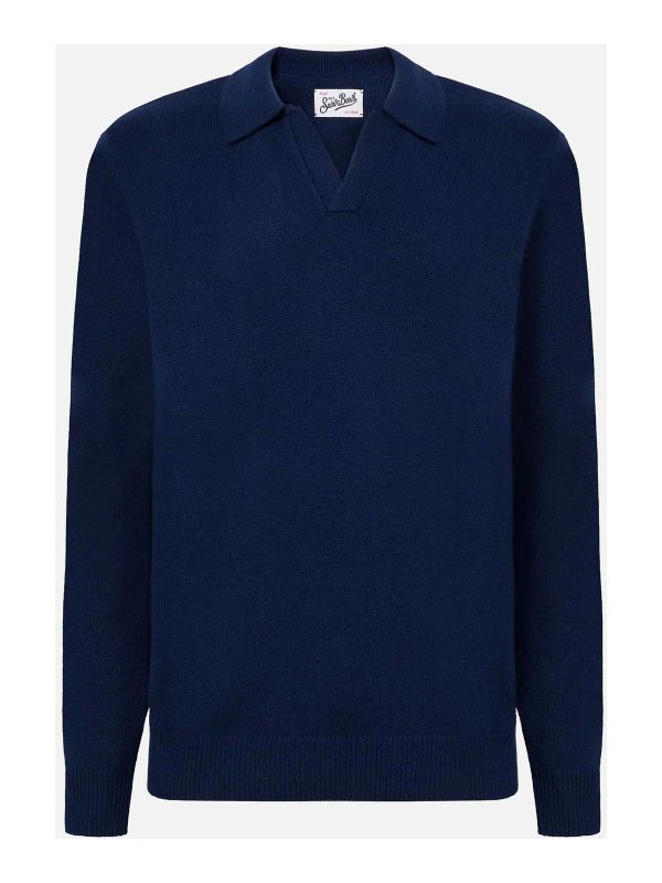 MC2 SAINT BARTH: Suéteres con cuello pico - Suéter Cuello Redondo - Azul