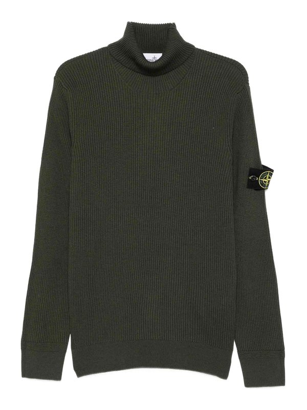 STONE ISLAND: Pull col rond - Pull Col Rond - Vert