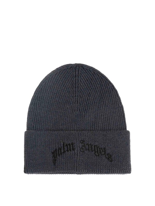 Palm Angels: beanies - Curved Logo Beanie