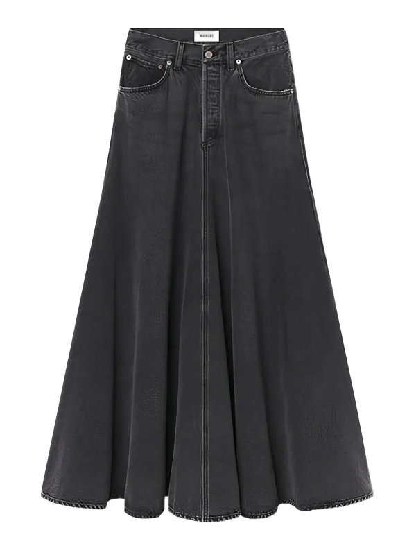 AGOLDE: Jupes midi et au genou - Jupe Midi - Bleu