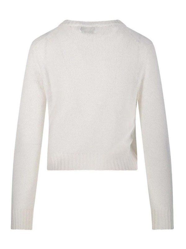 The Best Shops BE YOU: Strickpullover mit Rundhalsausschnitt - Rundhalspullover - Weiß