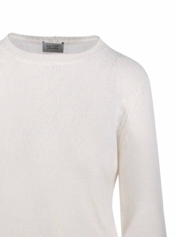 Rundhalspullover - Weiß shop online: BE YOU