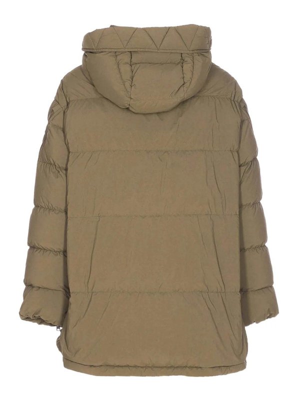 HERNO: padded jackets online - Military Green Down Jacket