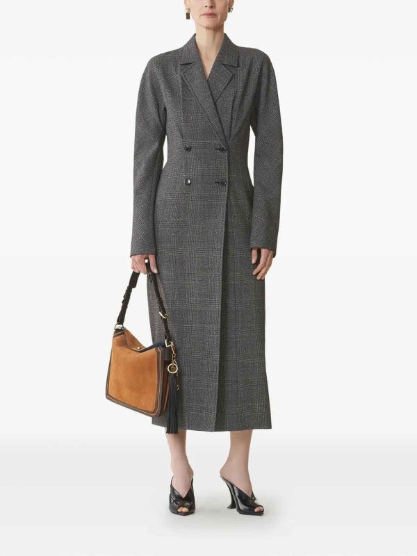 LANVIN: knee length dresses online - Gray Coat Dress
