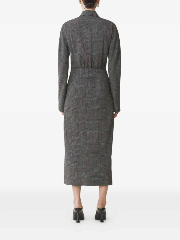 Gray Coat Dress shop online: LANVIN