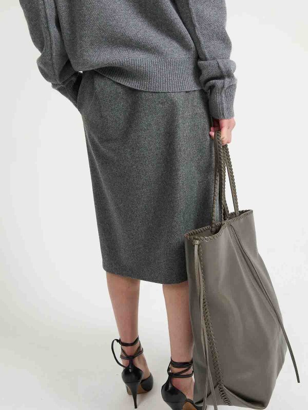 Jupe Midi - Gris Clair shop online: LAURENCE BRAS