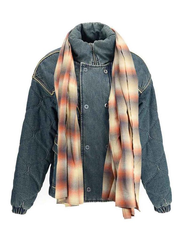 MARBELL: denim jacket - Padded Denim Jacket