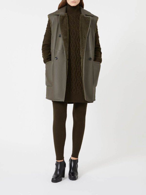Max Mara: Chalecos  online - Chaleco - Verde