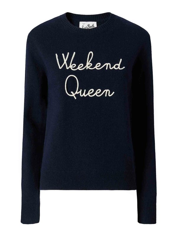 MC2 SAINT BARTH: Suéteres con cuello pico - Suéter Cuello Redondo - Blanco