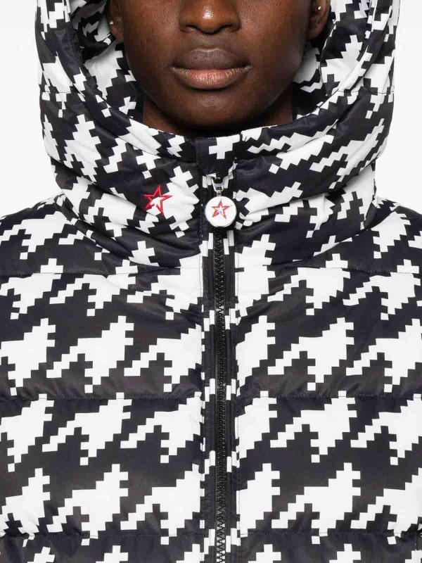 Houndstooth down jacket shop online: PERFECT MOMENT