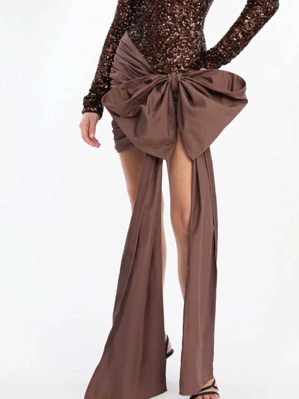 The Best Shops ROTATE Birger Christensen: 膝丈/ミディスカート - キャメル