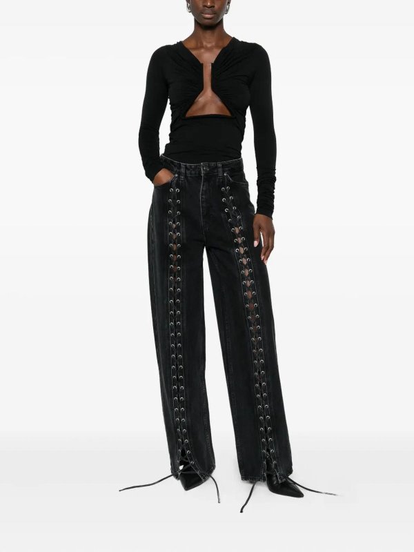 ROTATE Birger Christensen: straight leg jeans online - Jeans Lacci Denim Black