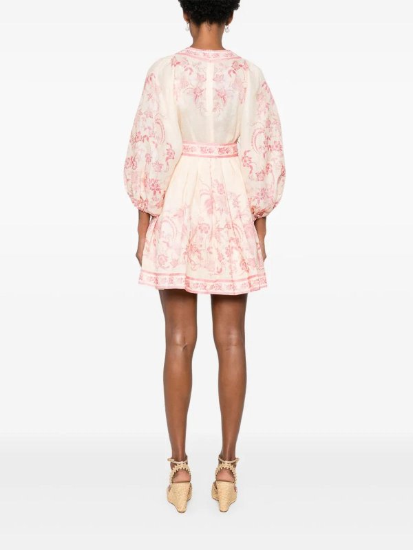 ZIMMERMANN: knee length dresses online - Lucky Pink Dress