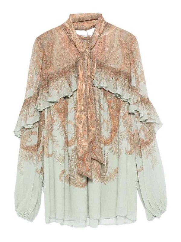 ZIMMERMANN: Camisas - Camisa - Verde Claro