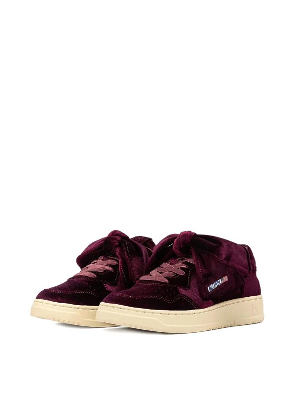 AUTRY: trainers online - Sneakers Medalist Velluto Bordeaux