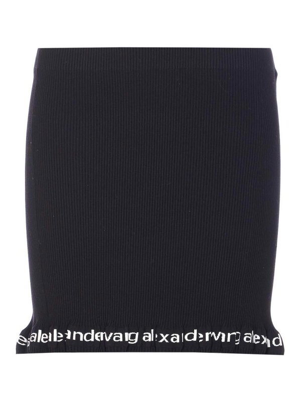 ALEXANDER WANG: ミニスカート - ミニスカート - 黒