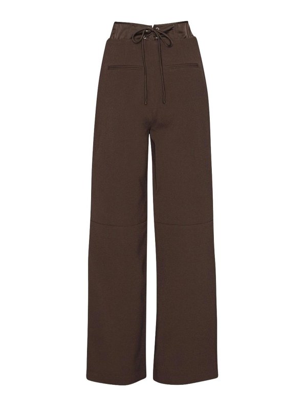 ROTATE Birger Christensen: casual trousers - Brown Corset Suiting Pants