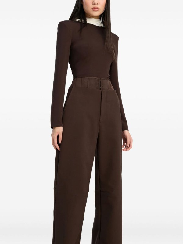 The Best Shops ROTATE Birger Christensen: casual trousers - Brown Corset Suiting Pants