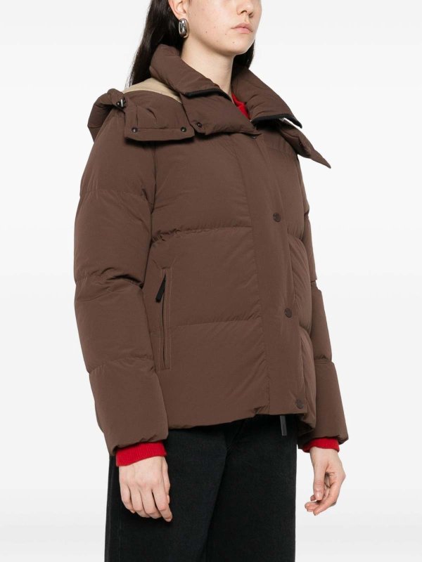 Brown Quilted Down Jacket shop online: AFTER LABEL