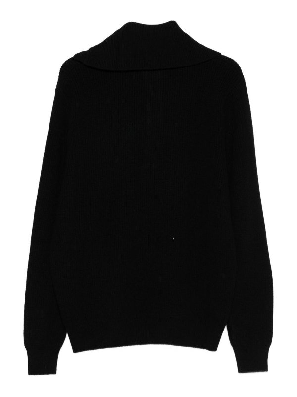 The Best Shops AMARANTO: crew necks - Black Crewneck Sweater