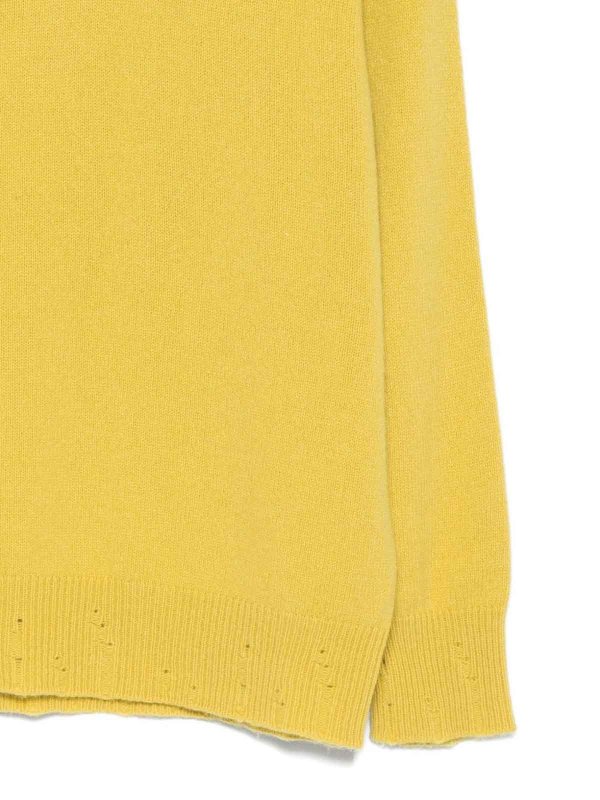 AMARANTO: crew necks online - Yellow Crew Neck Sweater