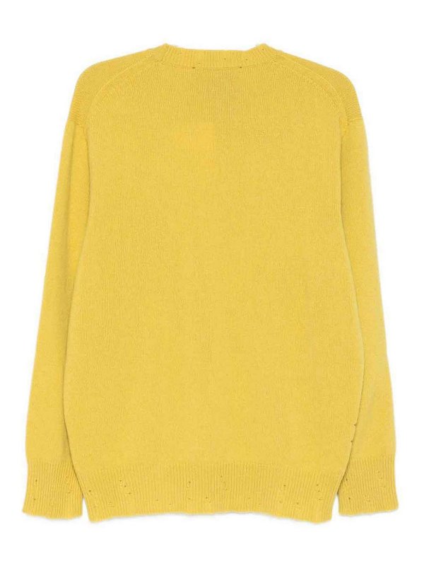 The Best Shops AMARANTO: crew necks - Yellow Crew Neck Sweater