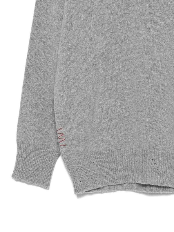 The Best Shops AMARANTO: crew necks - Grey Crew Neck Sweater