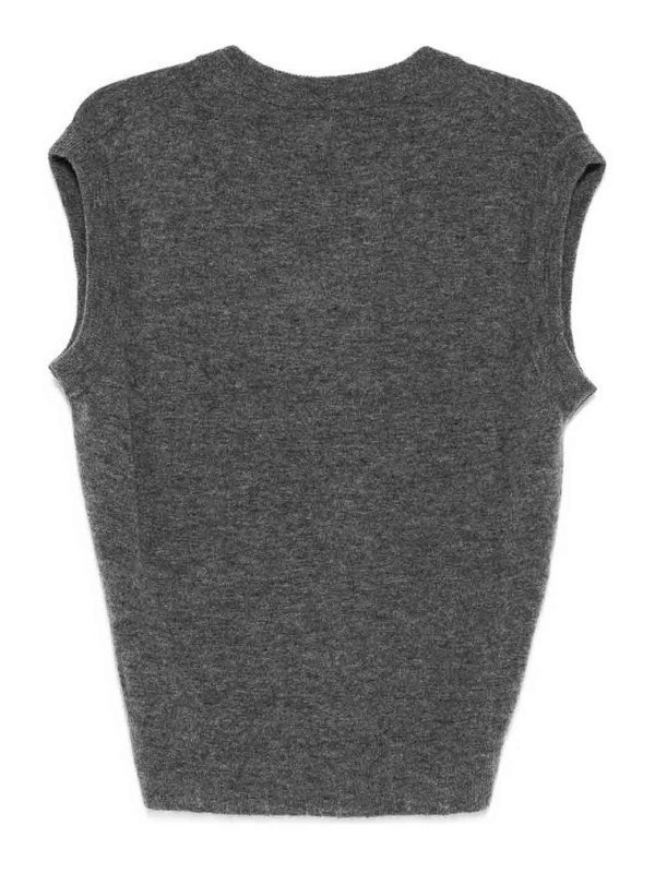 The Best Shops AMARANTO: crew necks - V-Neck Sleeveless Sweater