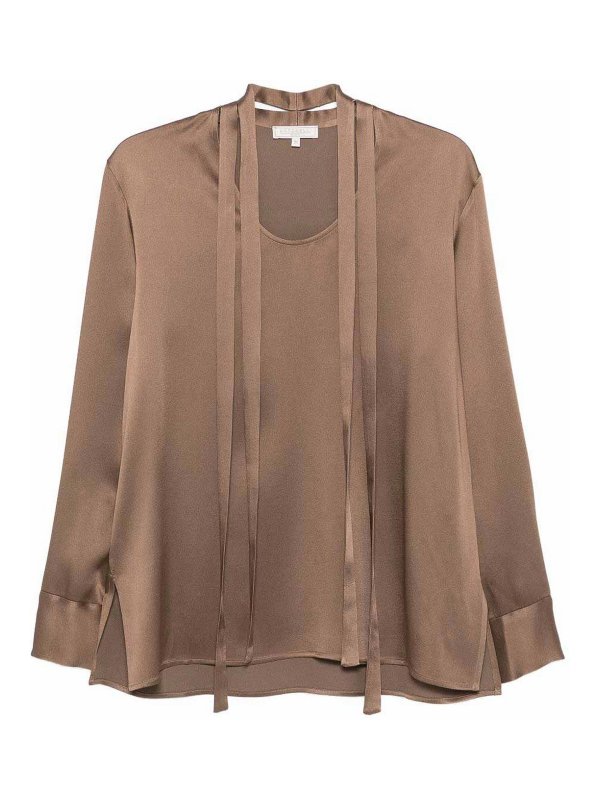 ANTONELLI FIRENZE: blouses - Neck Tie Detail Blouse