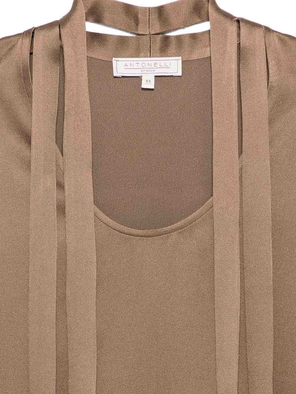 The Best Shops ANTONELLI FIRENZE: blouses - Neck Tie Detail Blouse