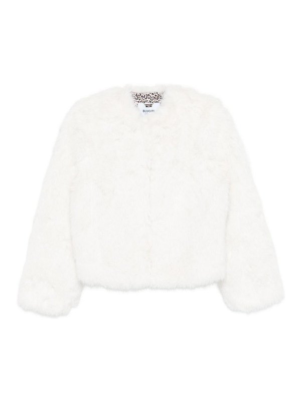 BLUGIRL: Fourrure - Manteau En Fourrure - Blanc