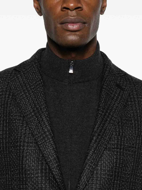 CORNELIANI: vests online - Wool Jacket With Integrated Zip-Up Vest