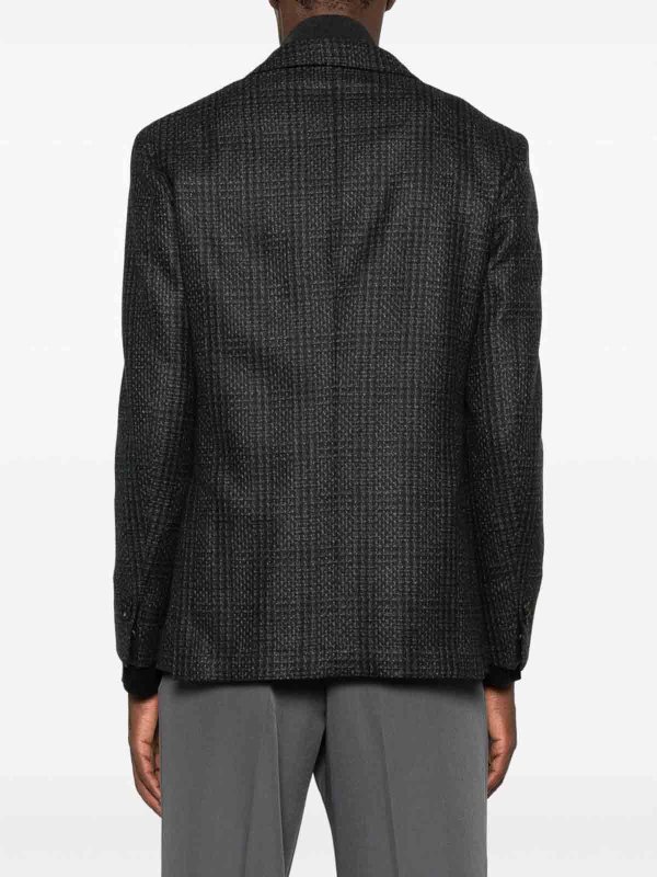 The Best Shops CORNELIANI: vests - Wool Jacket With Integrated Zip-Up Vest
