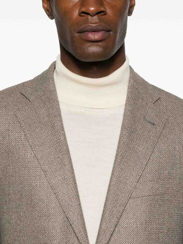 CORNELIANI: blazers online - Light Brown Blazer With Pockets