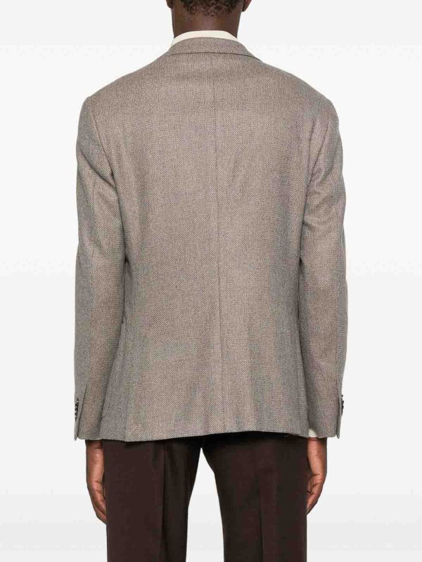 Light Brown Blazer With Pockets shop online: CORNELIANI