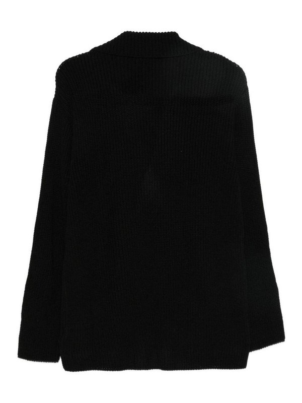 The Best Shops DANIELE ALESSANDRINI: casual jackets - Black Double-Breasted Wool Jacket