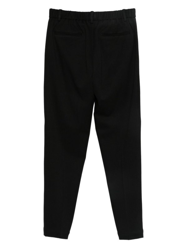 DANIELE ALESSANDRINI: Tailored & Formal trousers online - Black Casual Dress Trousers