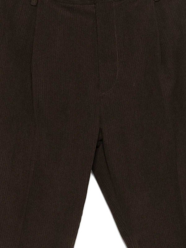 DANIELE ALESSANDRINI: Tailored & Formal trousers online - Brown Casual Dress Trousers