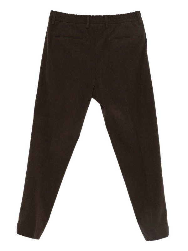 The Best Shops DANIELE ALESSANDRINI: Tailored & Formal trousers - Brown Casual Dress Trousers