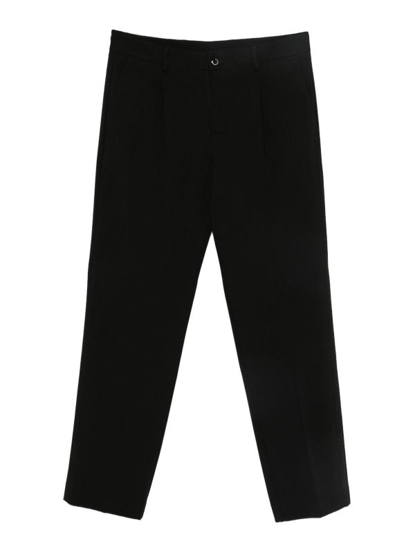 DANIELE ALESSANDRINI: casual trousers - Black Casual Trousers