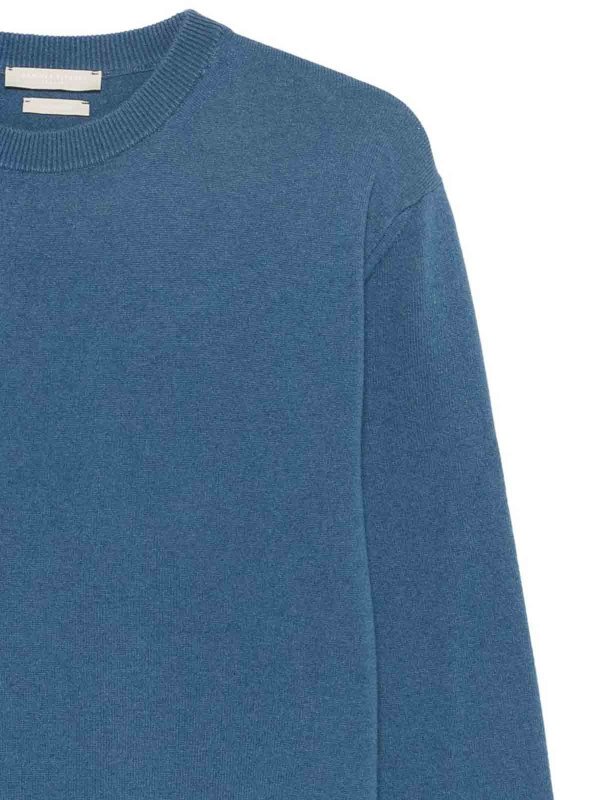 The Best Shops DANIELE FIESOLI: crew necks - Blue Cashmere Crew Neck Sweater