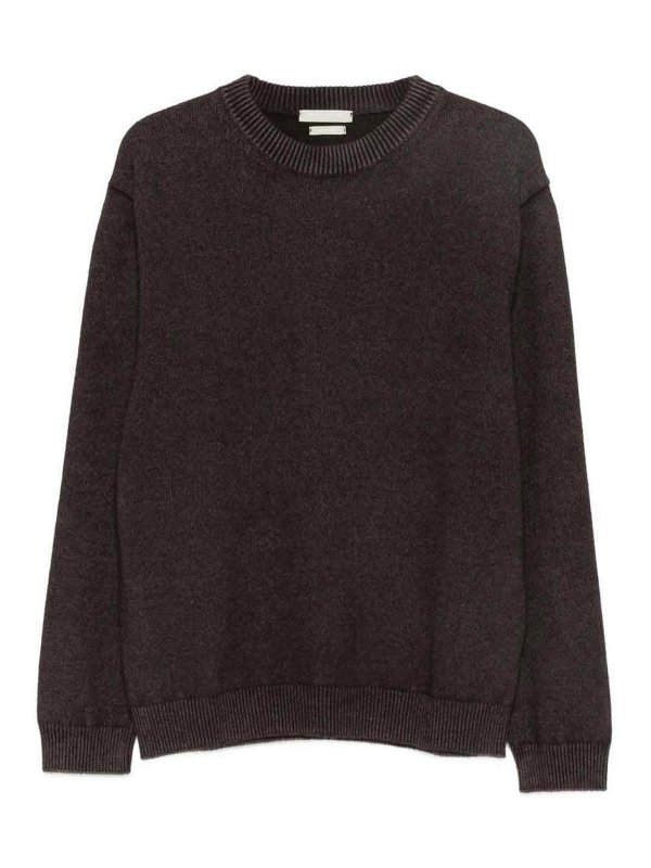 DANIELE FIESOLI: crew necks - Brown Cashmerecrew Neck Sweater