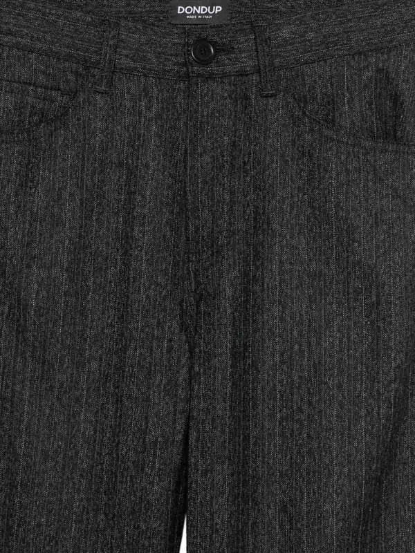 DONDUP: straight leg jeans online - Black Pinstripe Jeans