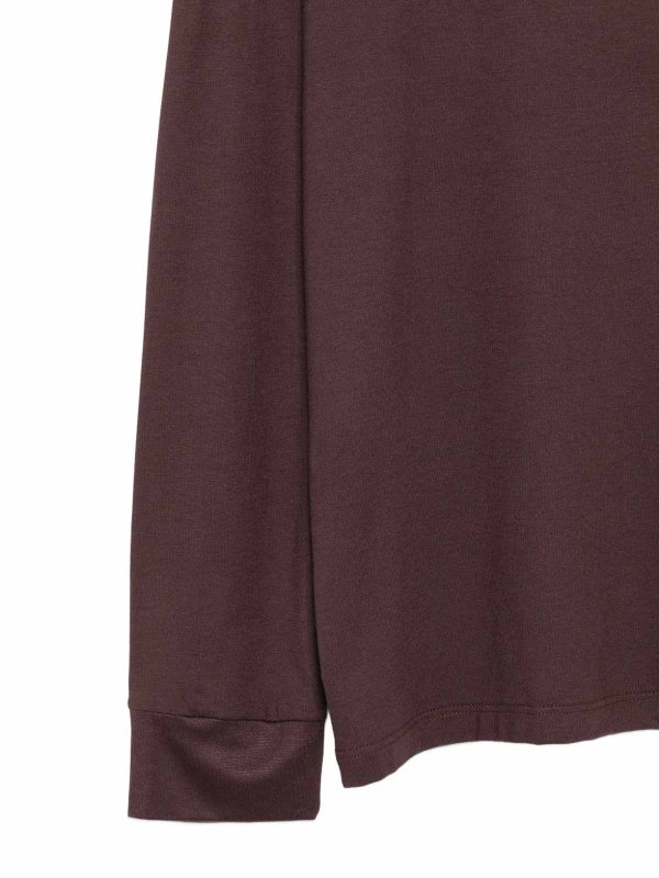 DSQUARED2: t-shirts online - Brown Crewneck T-Shirt In Modal