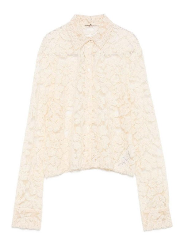 ERMANNO SCERVINO: shirts - Ecru Long-Sleeve Shirt