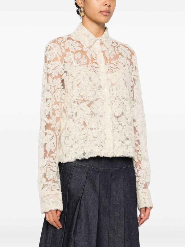 ERMANNO SCERVINO: shirts online - Ecru Long-Sleeve Shirt