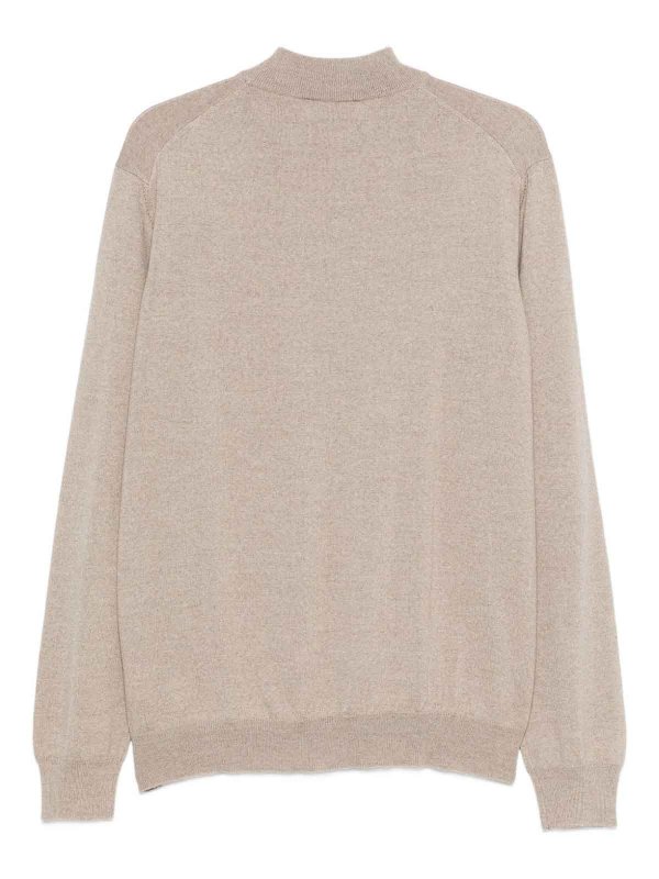 GRAN SASSO: crew necks online - Half Neck Sweater In Beige Virgin Wool