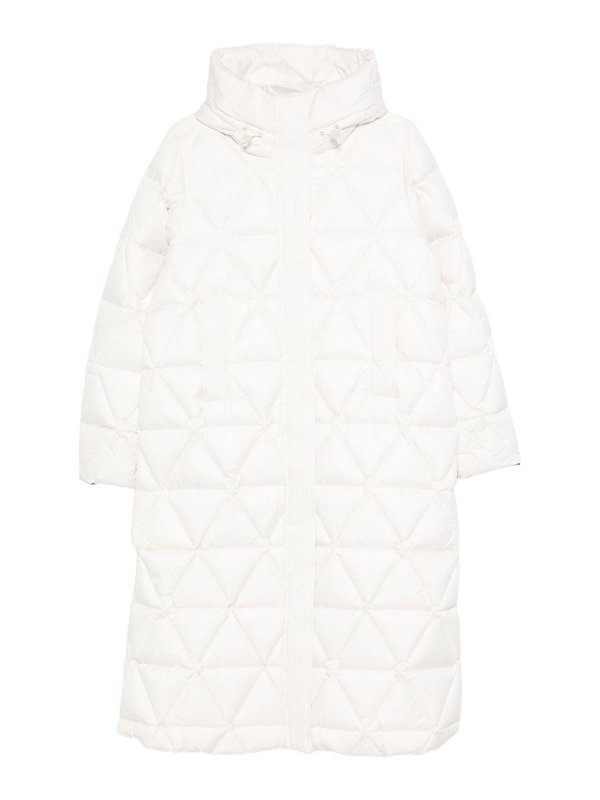 K-WAY: padded jackets - White  Long Down Jacket