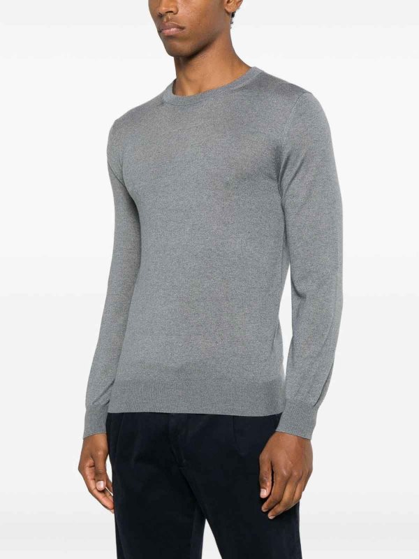 Kangra Cashmere buy online Rundhalspullover - Grau